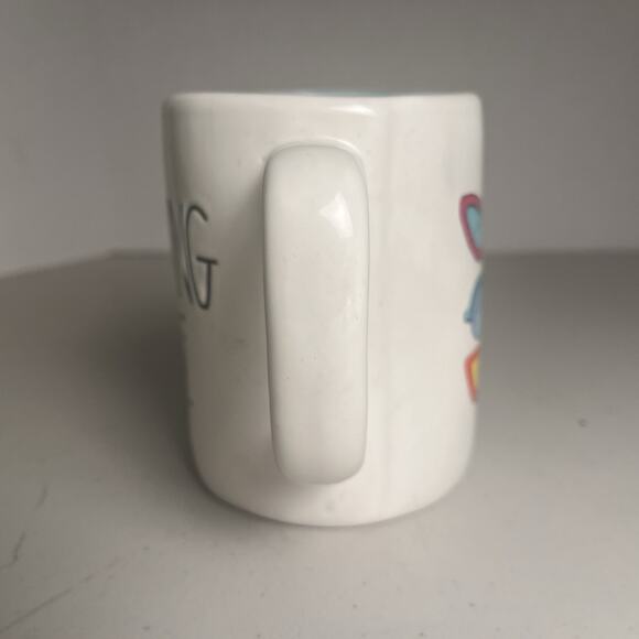 Rae Dunn Coffee Mug Throwing Shade Double Sided Blue Inside Sunglasses Funny EUC - Picture 7 of 9